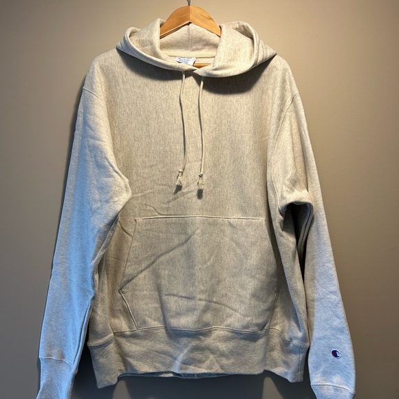 Champion Men's Light Gray Hoodie - Picture 1 of 7
